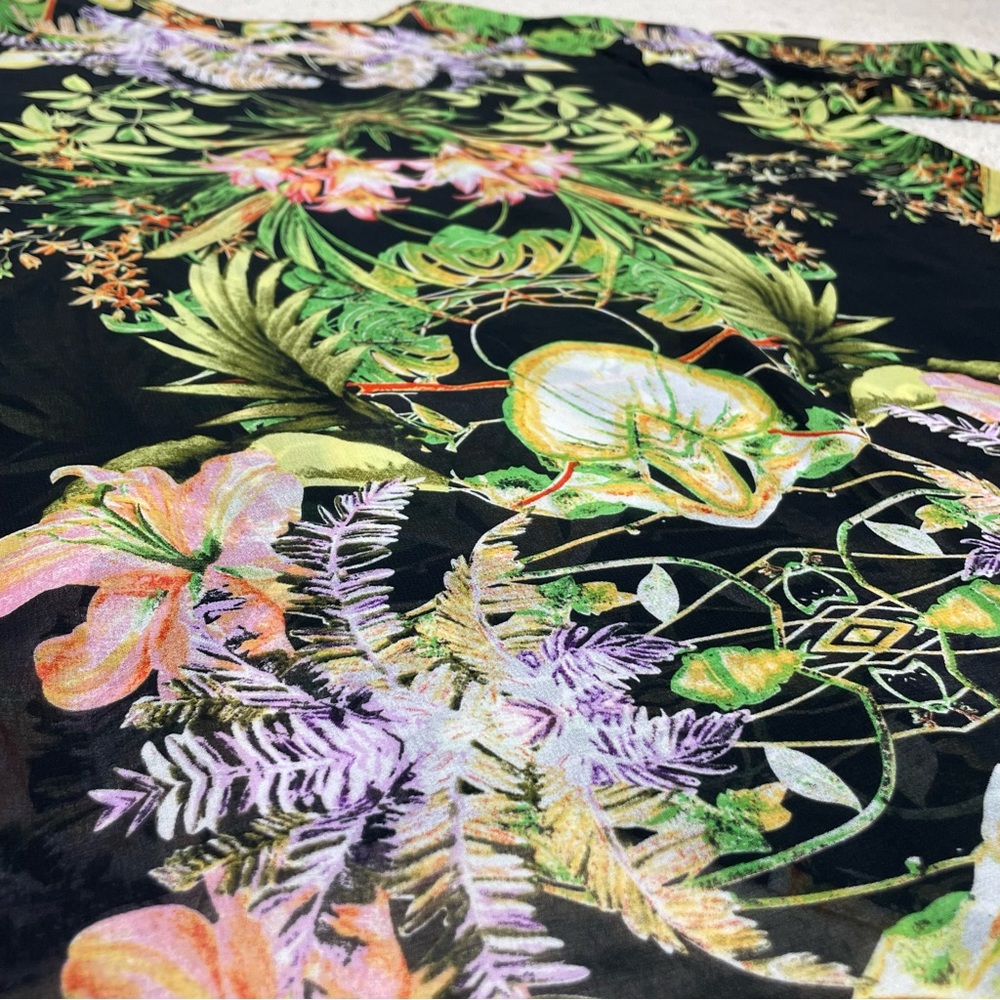 I Jeans by Buffalo Tropical Floral Tunic Blouse - Picture 8 of 17